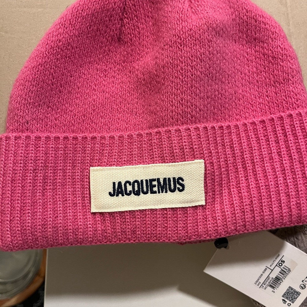 Jacquemus Vibrant Pink Knit Hat